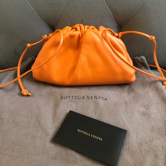 Bottega Veneta Handbags - Bottega Veneta Mini Pouch in Orange